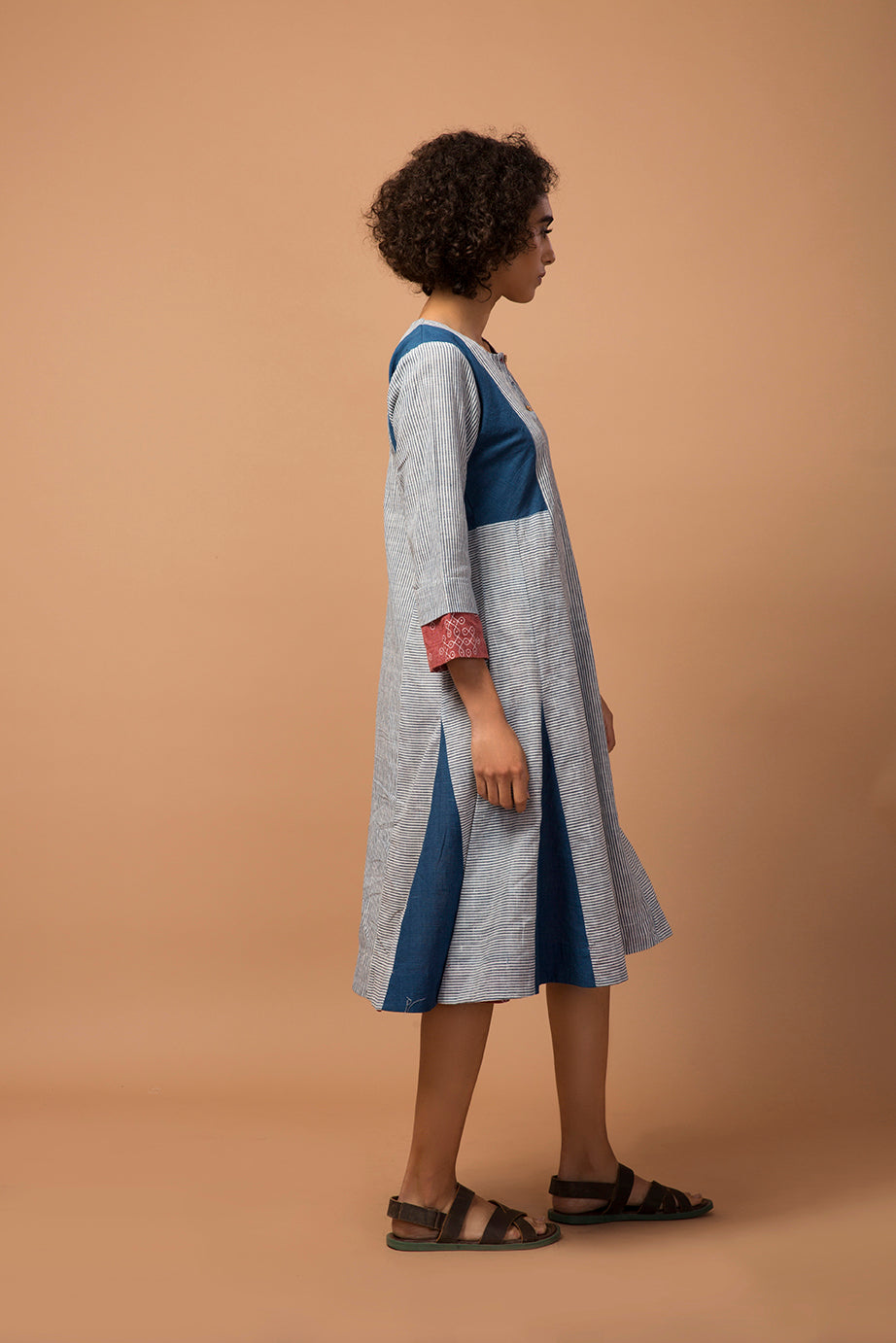 Indigo stripe kurta/dress