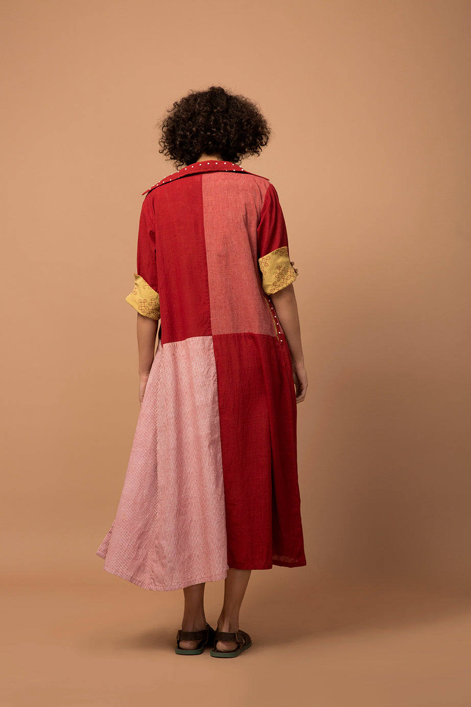 Red patch dress/jacket