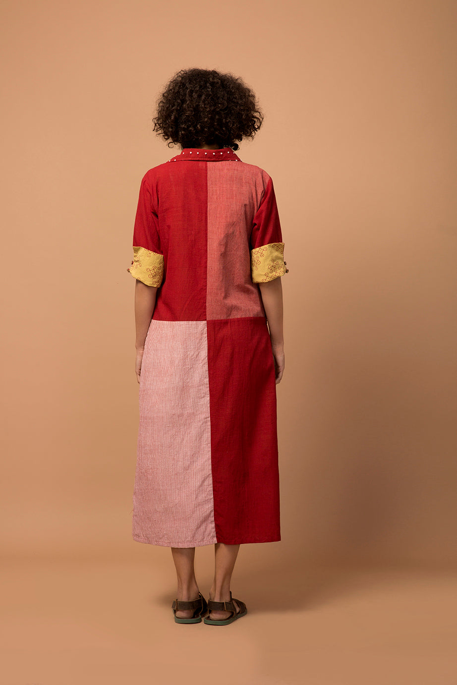 Red patch dress/jacket