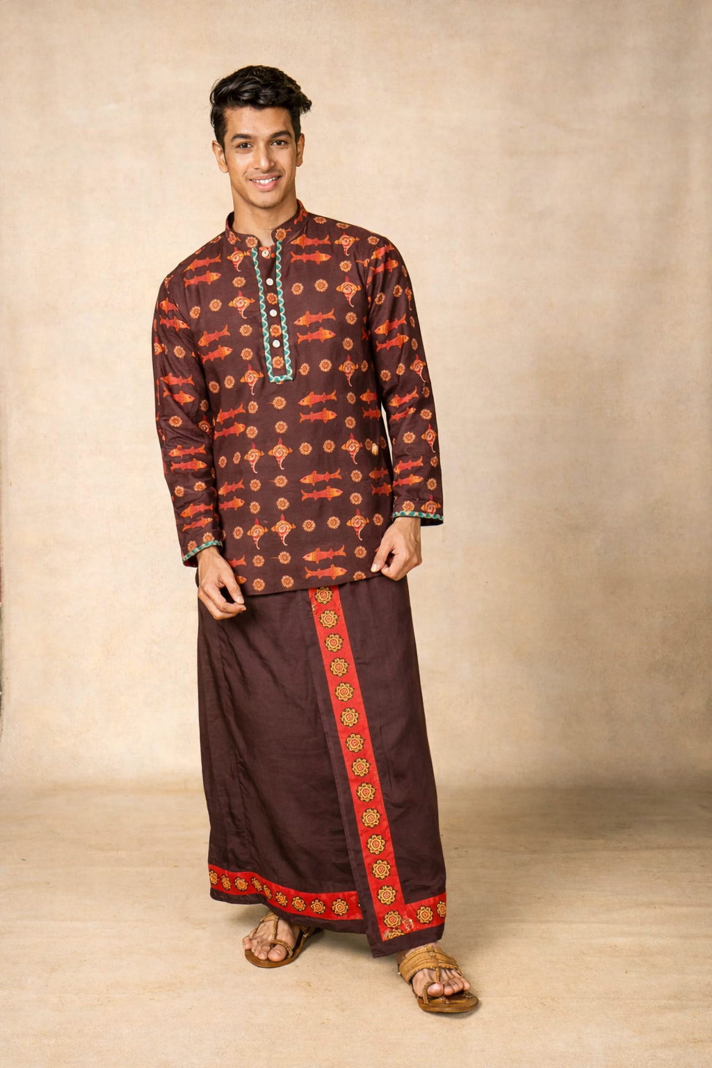 Matsya Mudra kurta man