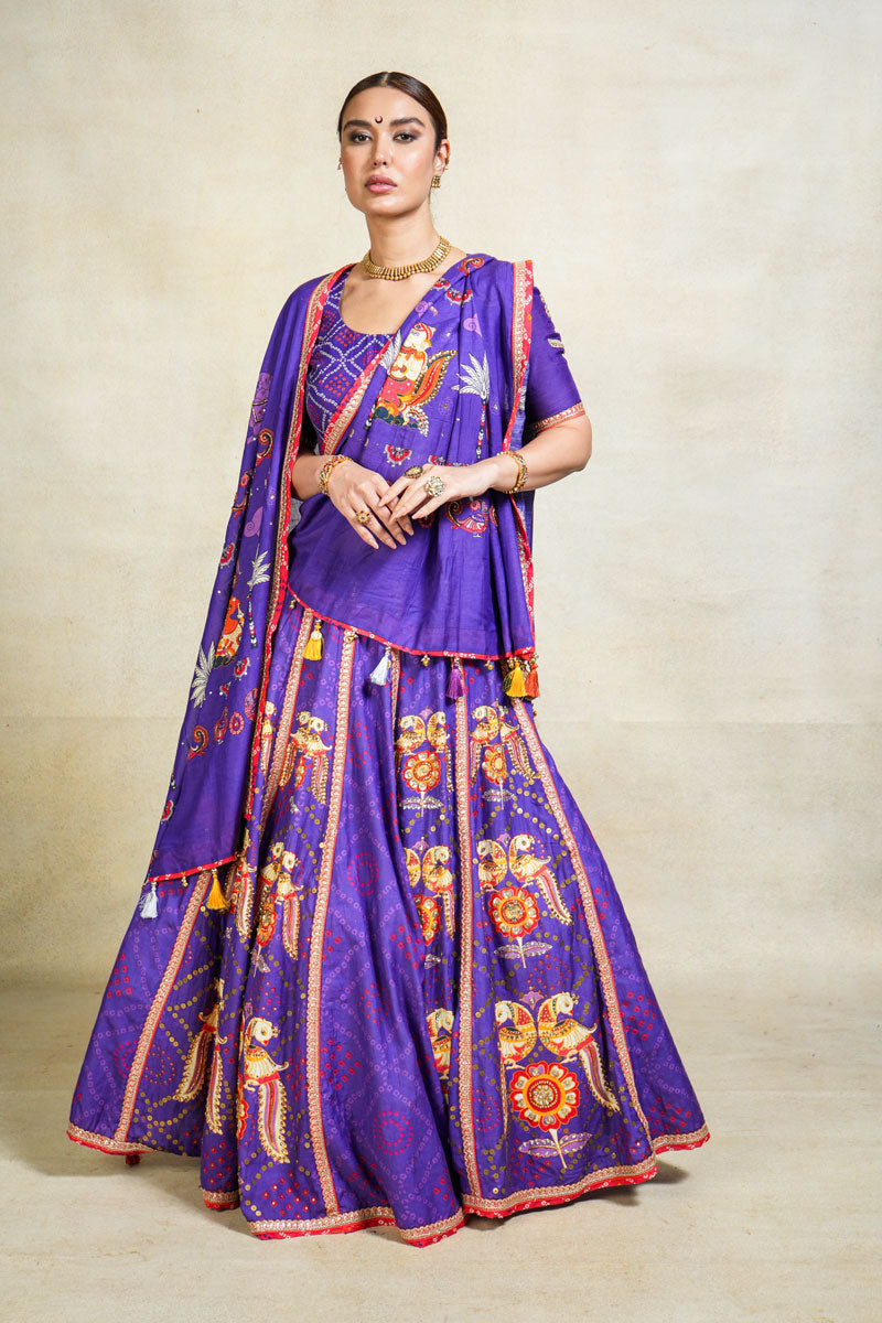 Anugraha purple lehenga set (SET OF 3)