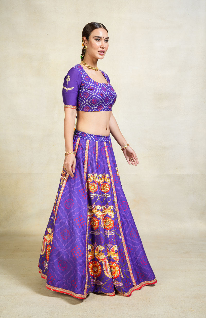 Anugraha purple lehenga set (SET OF 3)