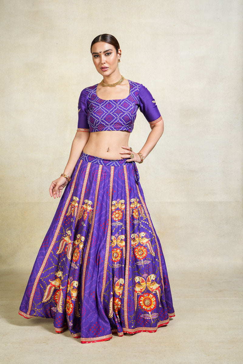 Anugraha purple lehenga set (SET OF 3)