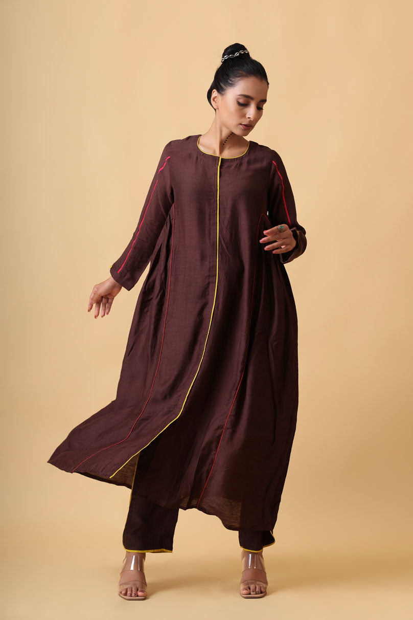 BHOOMI CHESTNUT KURTA PANT SET