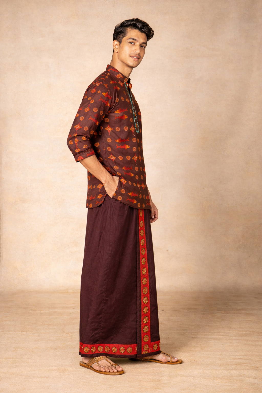 Matsya Mudra kurta man