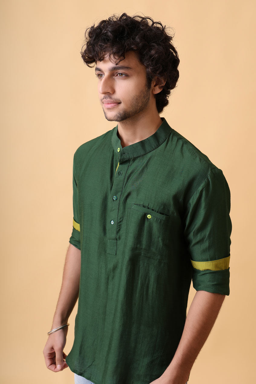 DHARTI PINE GREEN SHIRT/KURTA