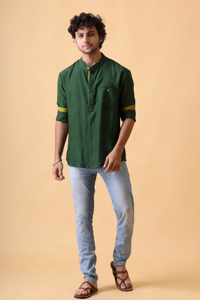 DHARTI PINE GREEN SHIRT/KURTA