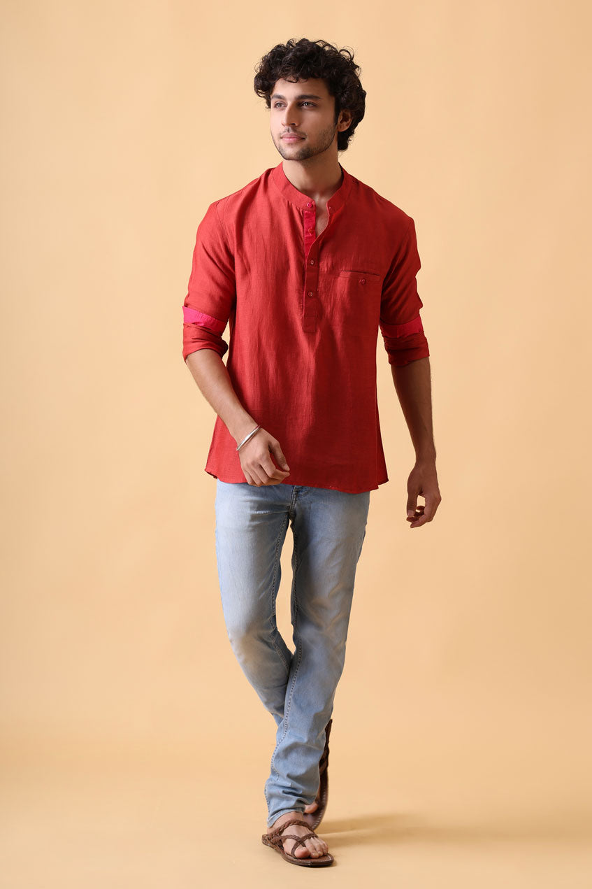 DHARTI TERRACOTTA SHIRT/KURTA