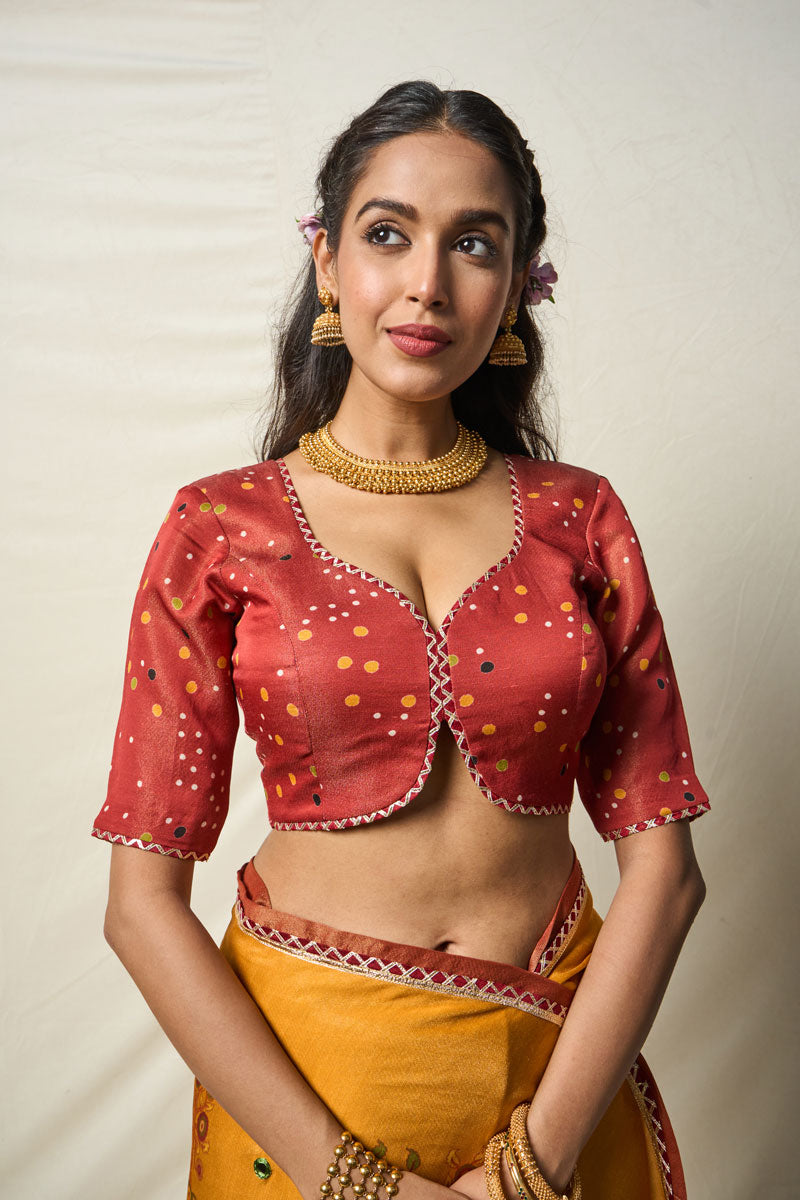 SHĀNTA VANA RUST SAREE
