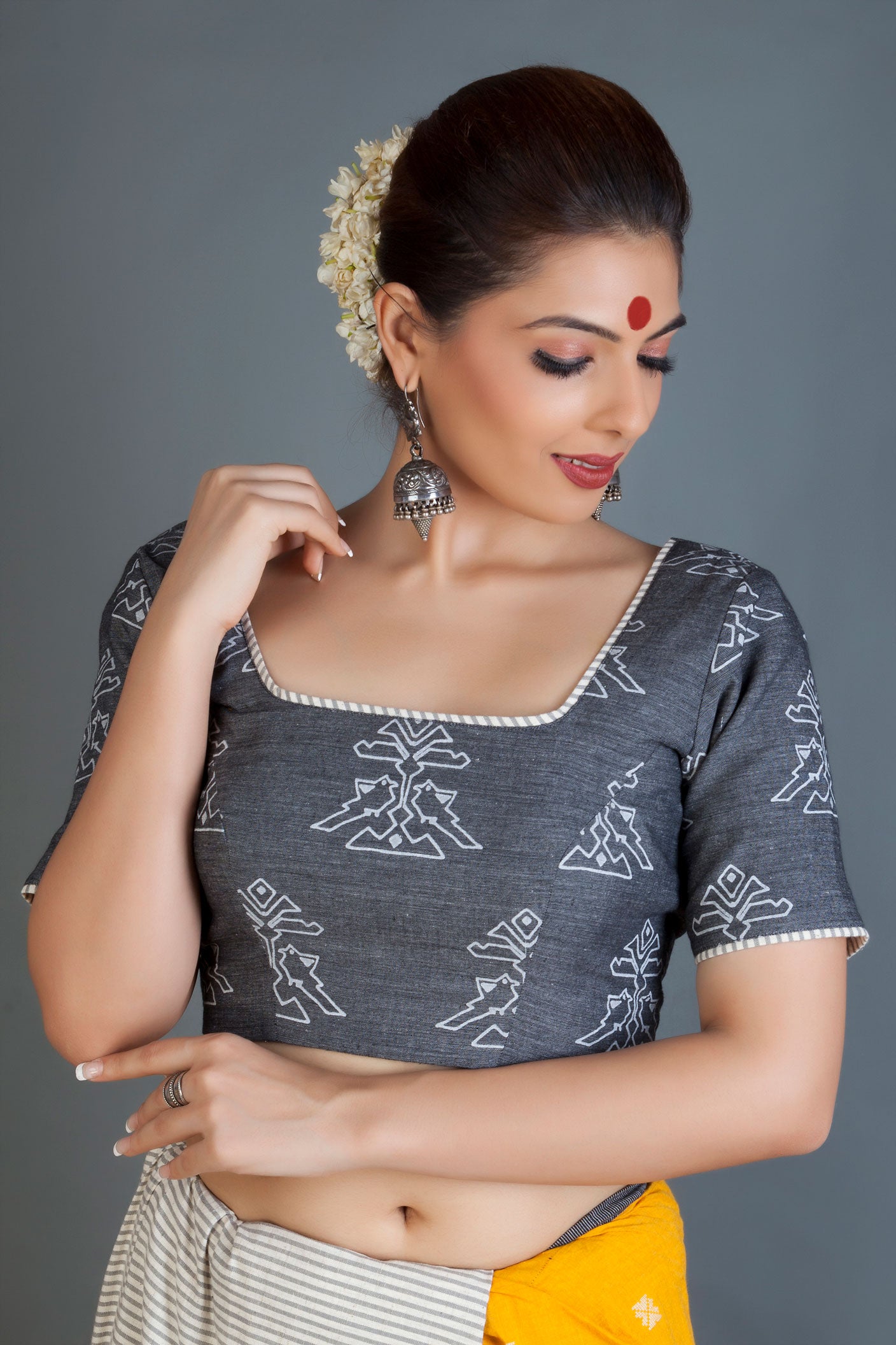 Mithoo dark grey Blouse