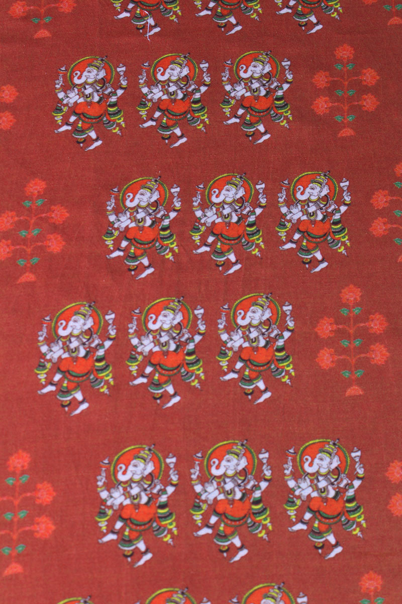 Dancing Ganesh Fabric