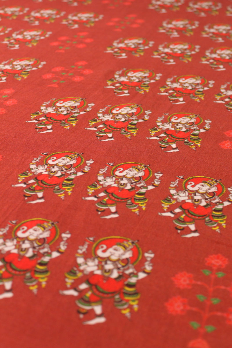 Dancing Ganesh Fabric