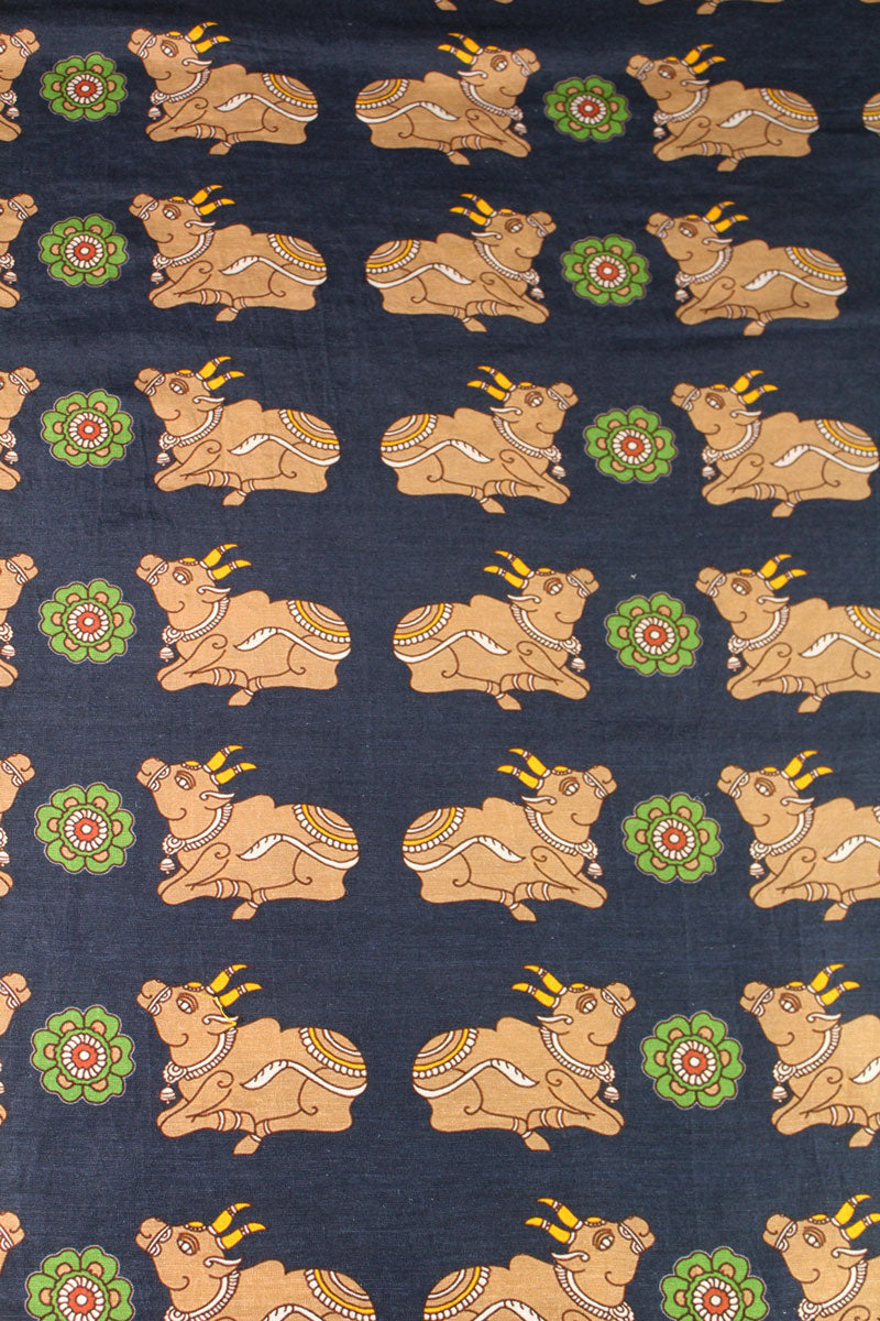Indigo Cow Fabric