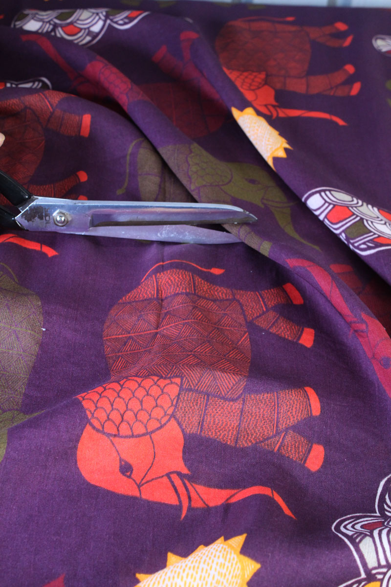 Topsy Turvy Elephant fabric