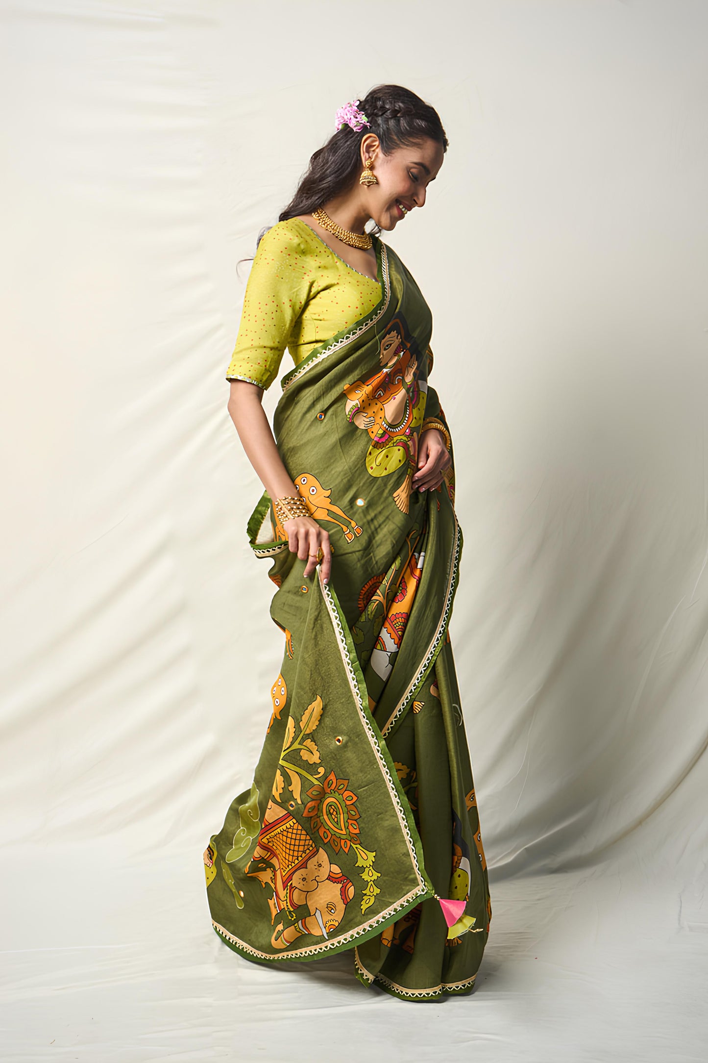 KÄNTARA GREEN SAREE