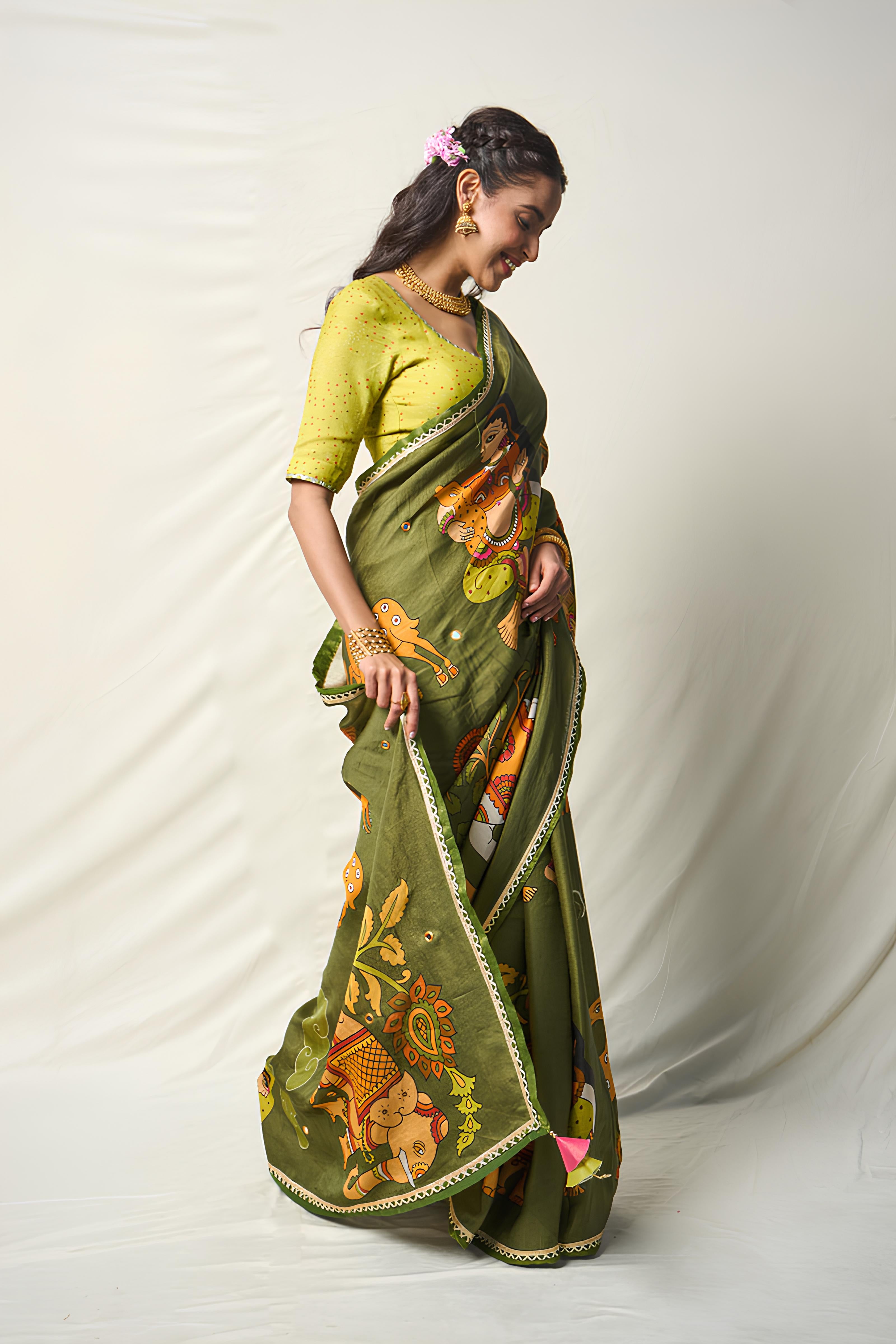 KĀNTARA GREEN SAREE