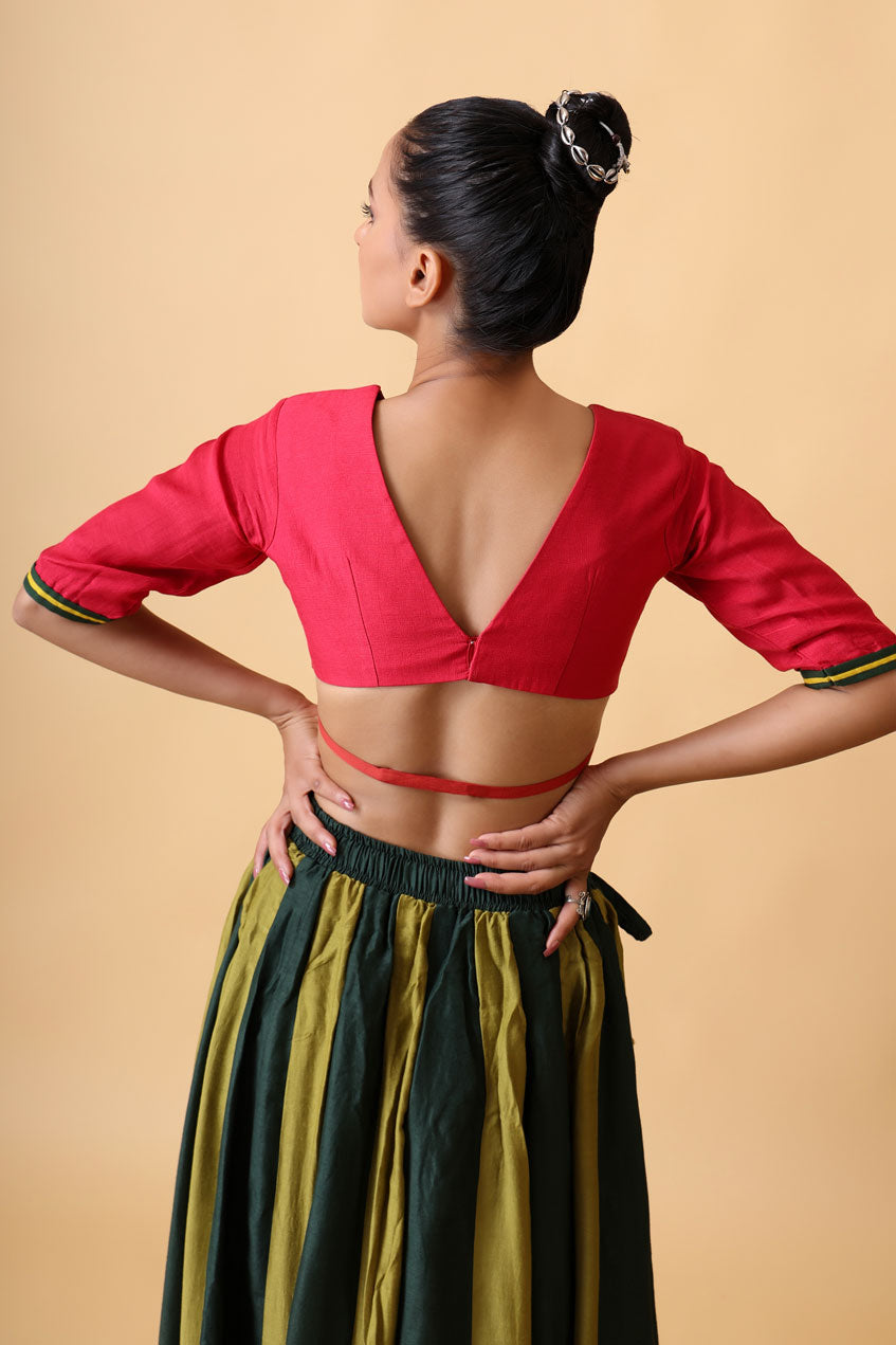 KSHITI PINE GREEN LEHENGA (set of 3)