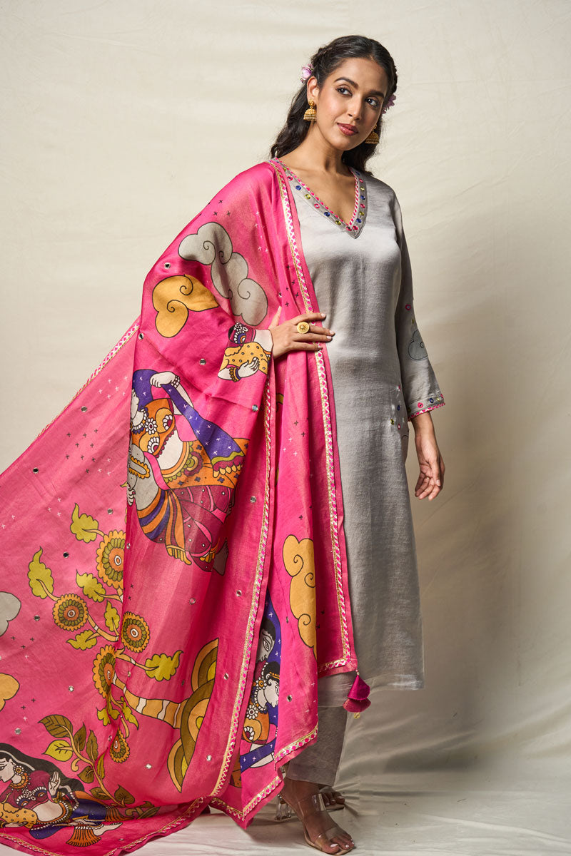 MEGHDOOT PINK DUPATTA