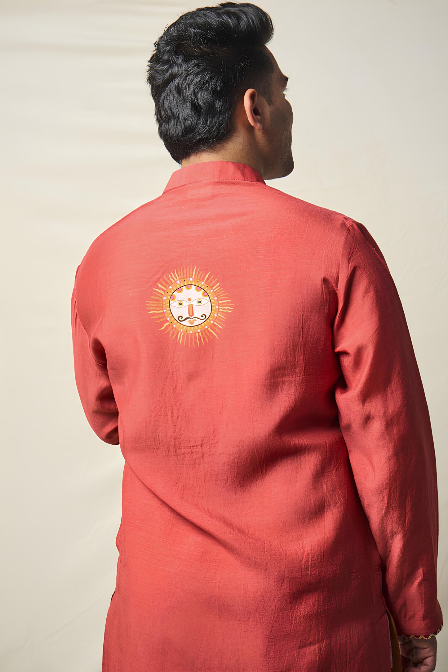 MRIGA GATI RUST SET OF 2 ( KURTA + DHOTI)