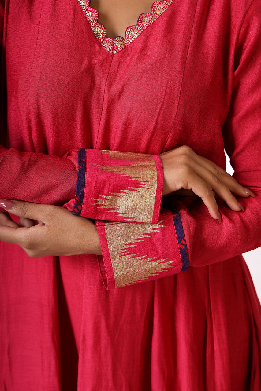 PRANAY PINK ANARKALI SET (set of 2)