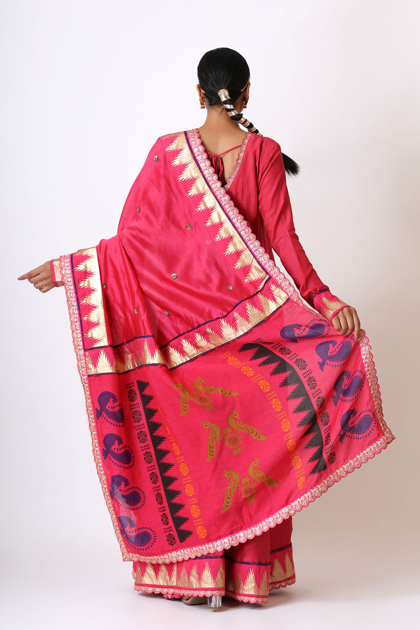 PRANAY PINK ANARKALI SET (set of 2)