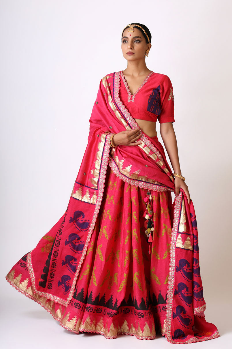 PRANAY PINK LEHENGA ( SET OF 3)