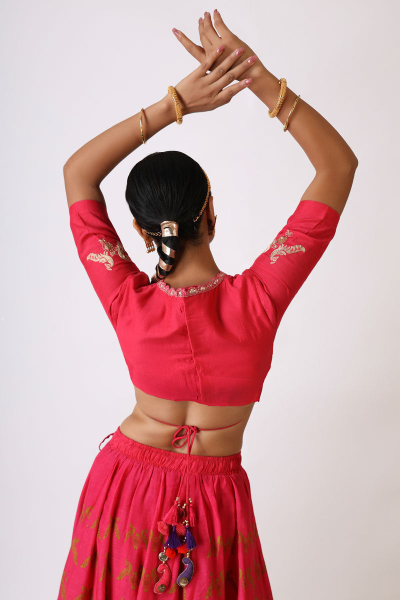 PRANAY PINK LEHENGA ( SET OF 3)