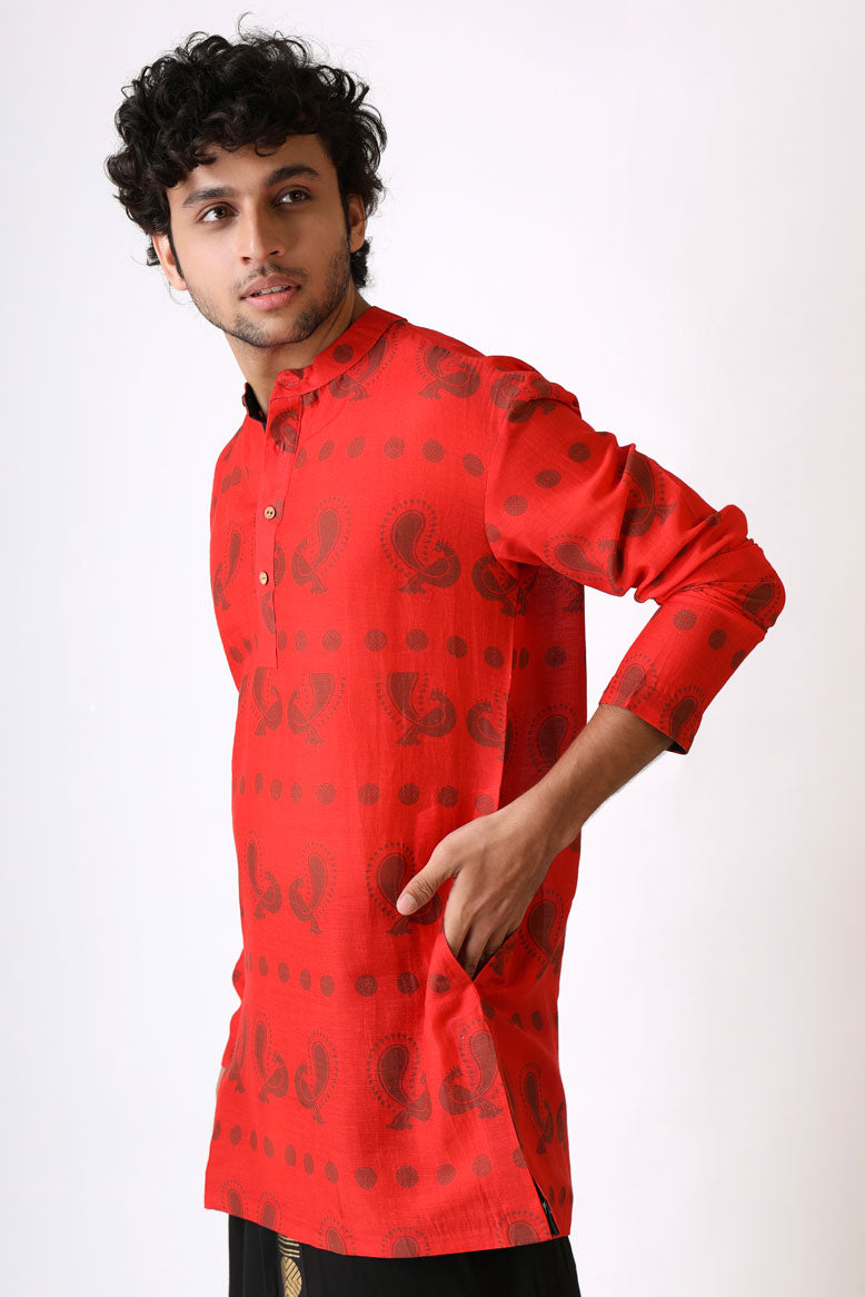 PREM RED KURTA