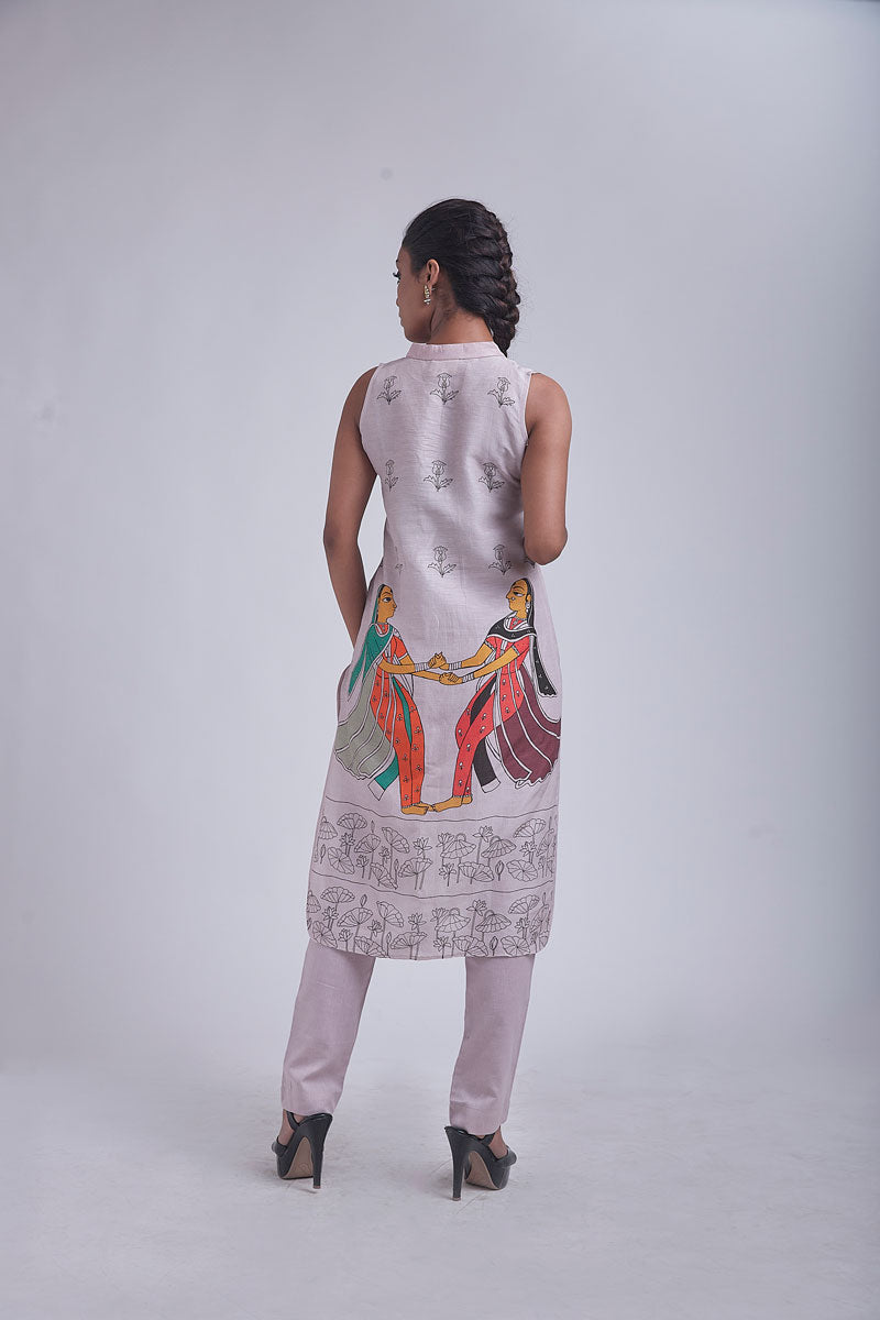 Phugadi rose-pink kurta + pant set