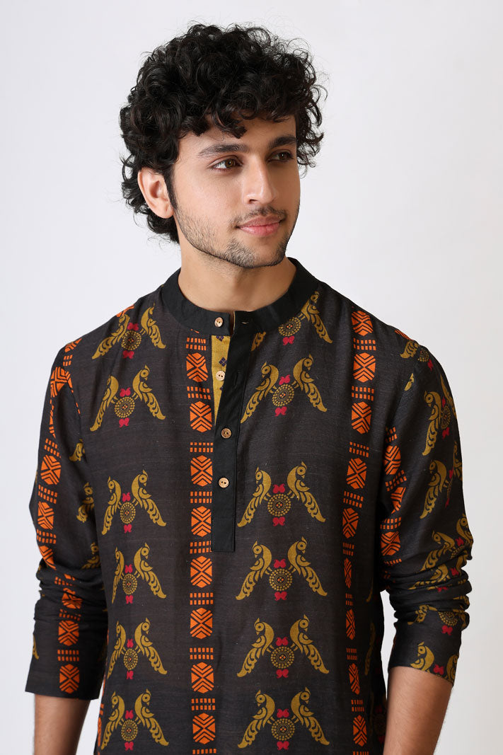 SANGHARSH BLACK KURTA