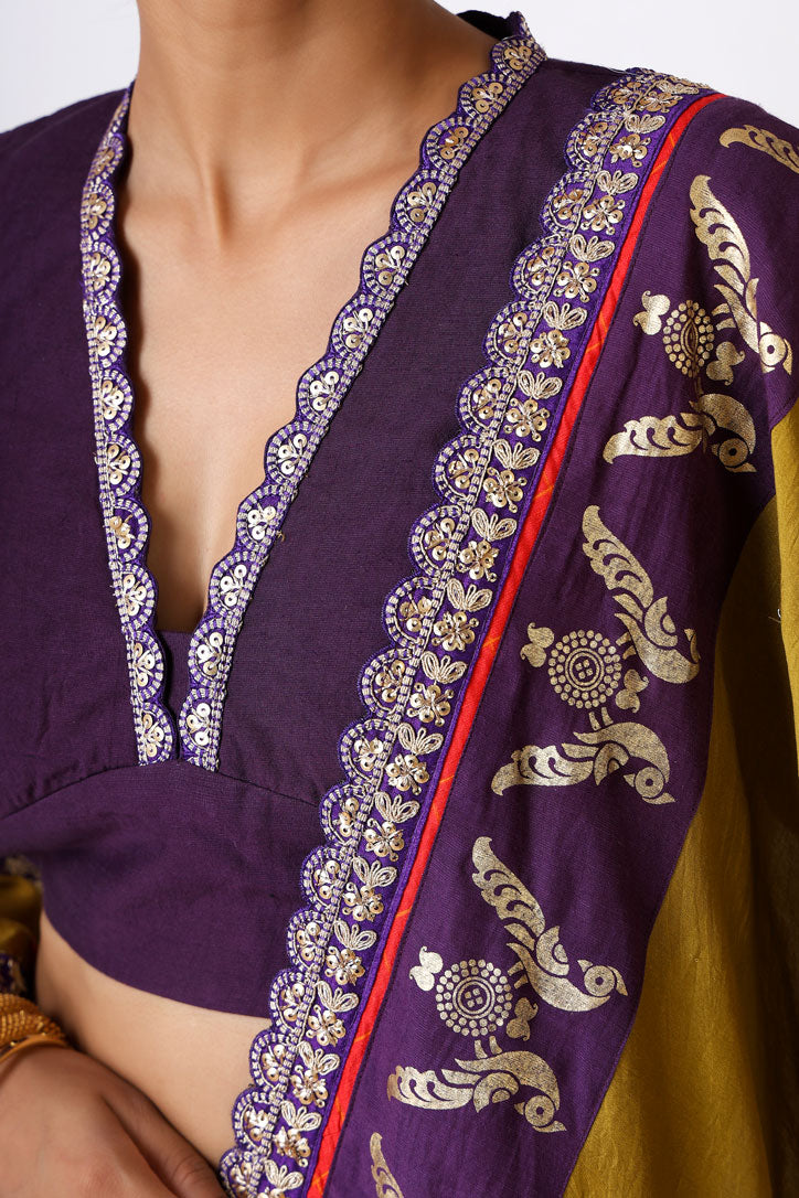 SMRITI OLIVE EMBROIDERED DUPATTA