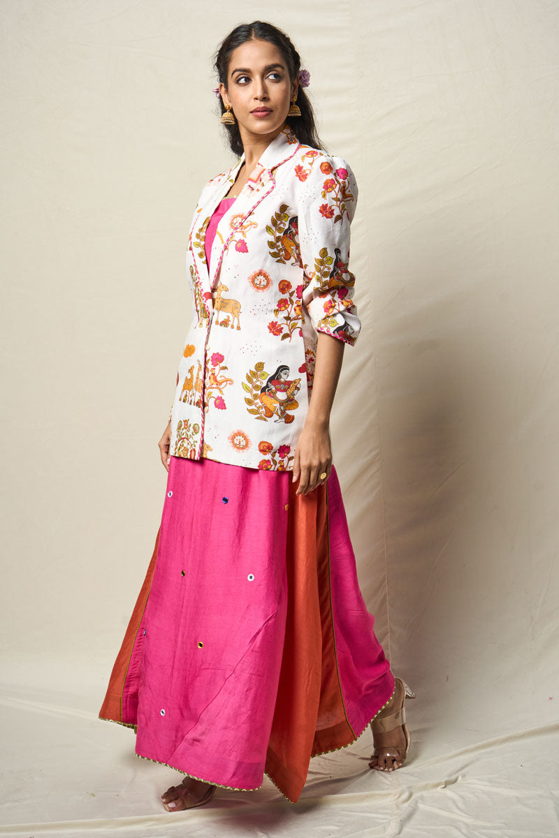 SUKH VANA WHITE JACKET + DRESS (SET OF 2)