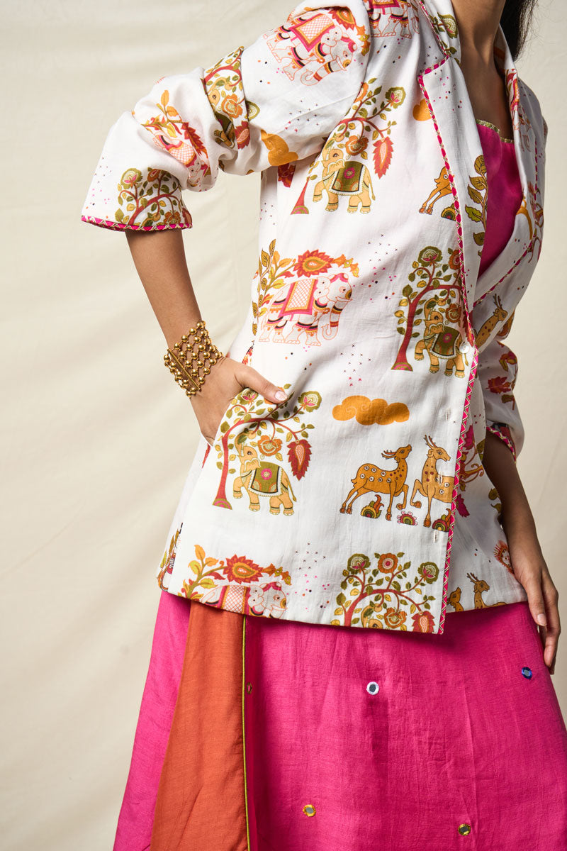 SUKH VANA WHITE JACKET + DRESS (SET OF 2)