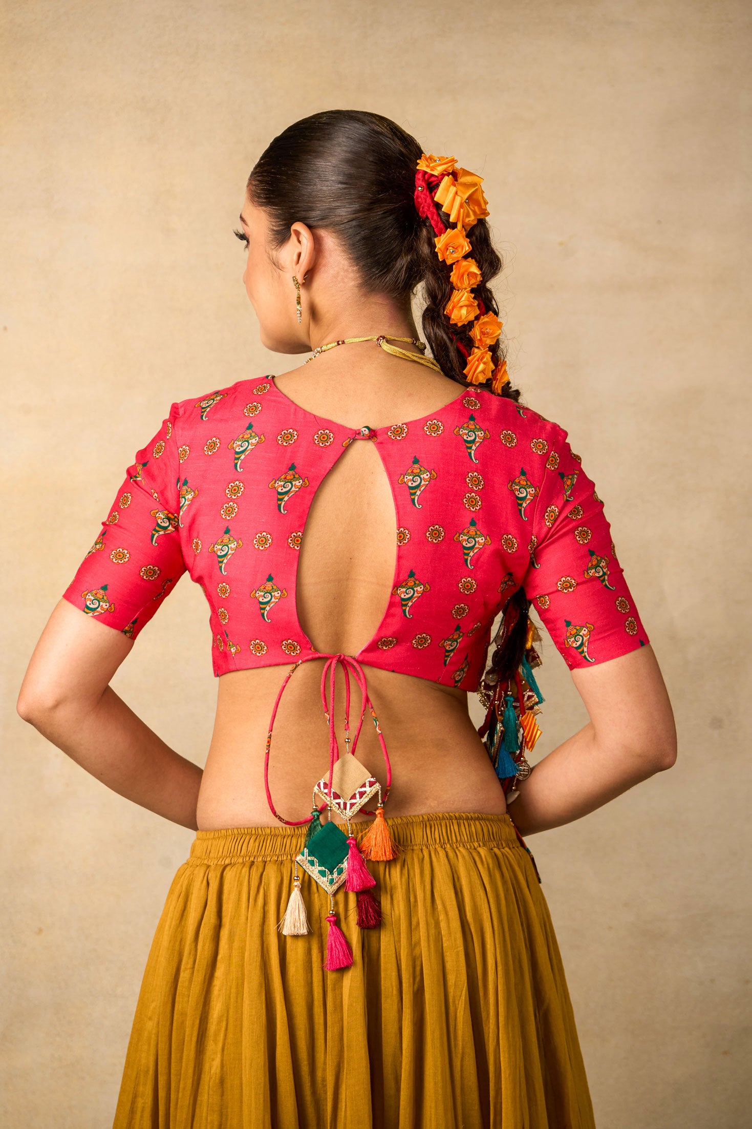 Ram Charit olive Lehenga set (SET OF 3)