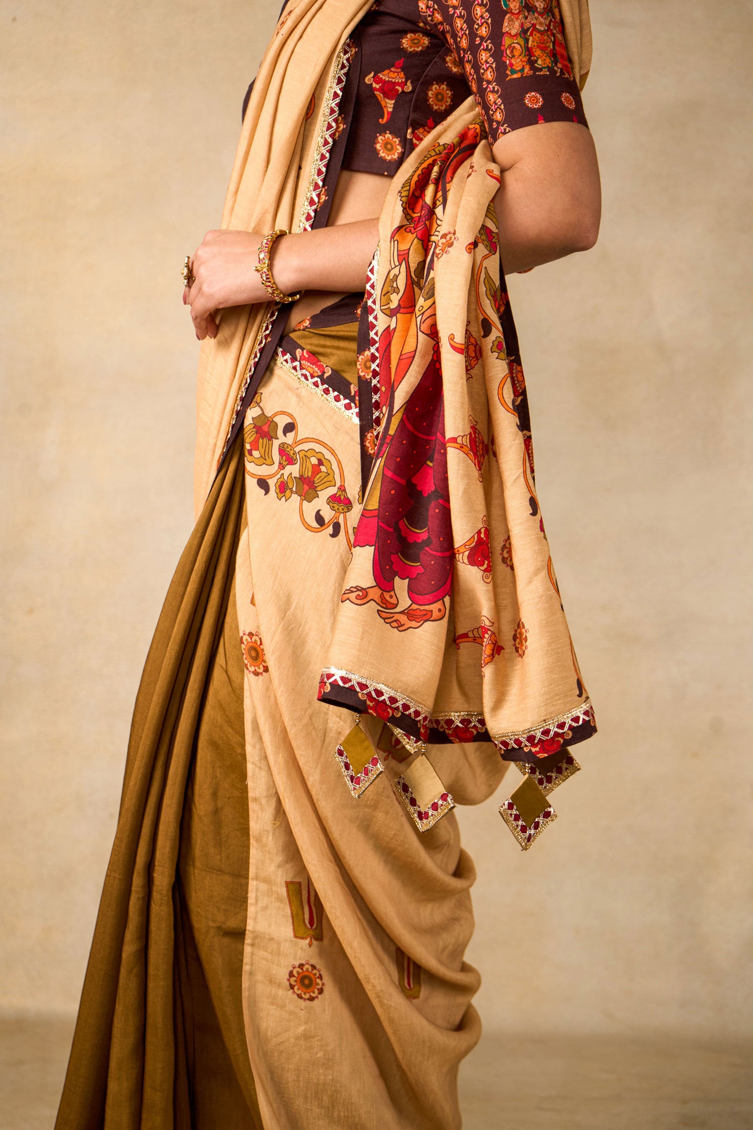 Sita Vanam cream Saree