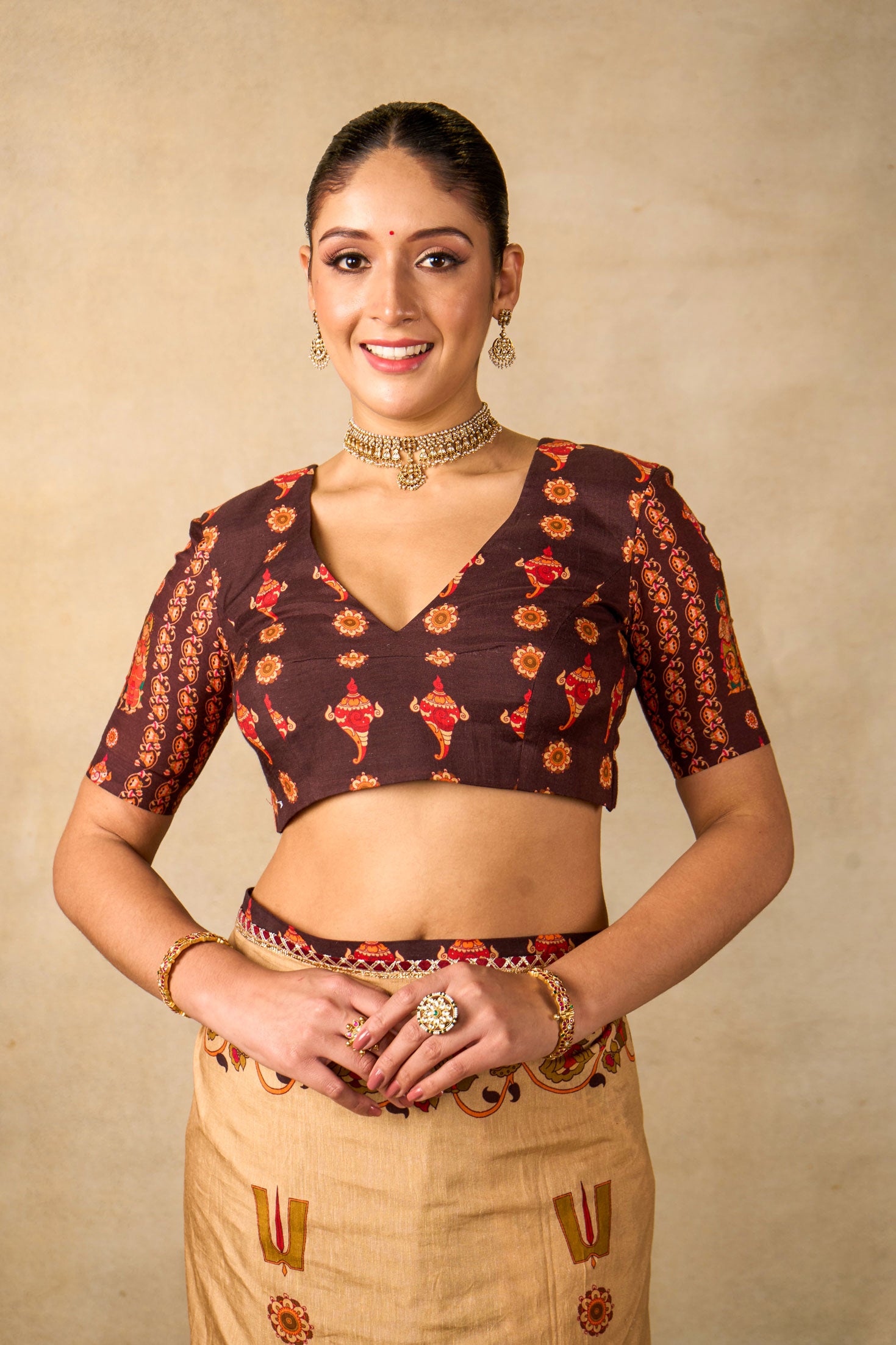 Sita Vanam cream Saree