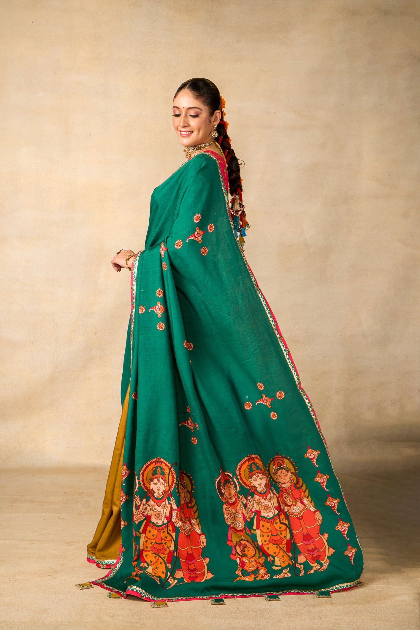 Sita Vanam teal Saree
