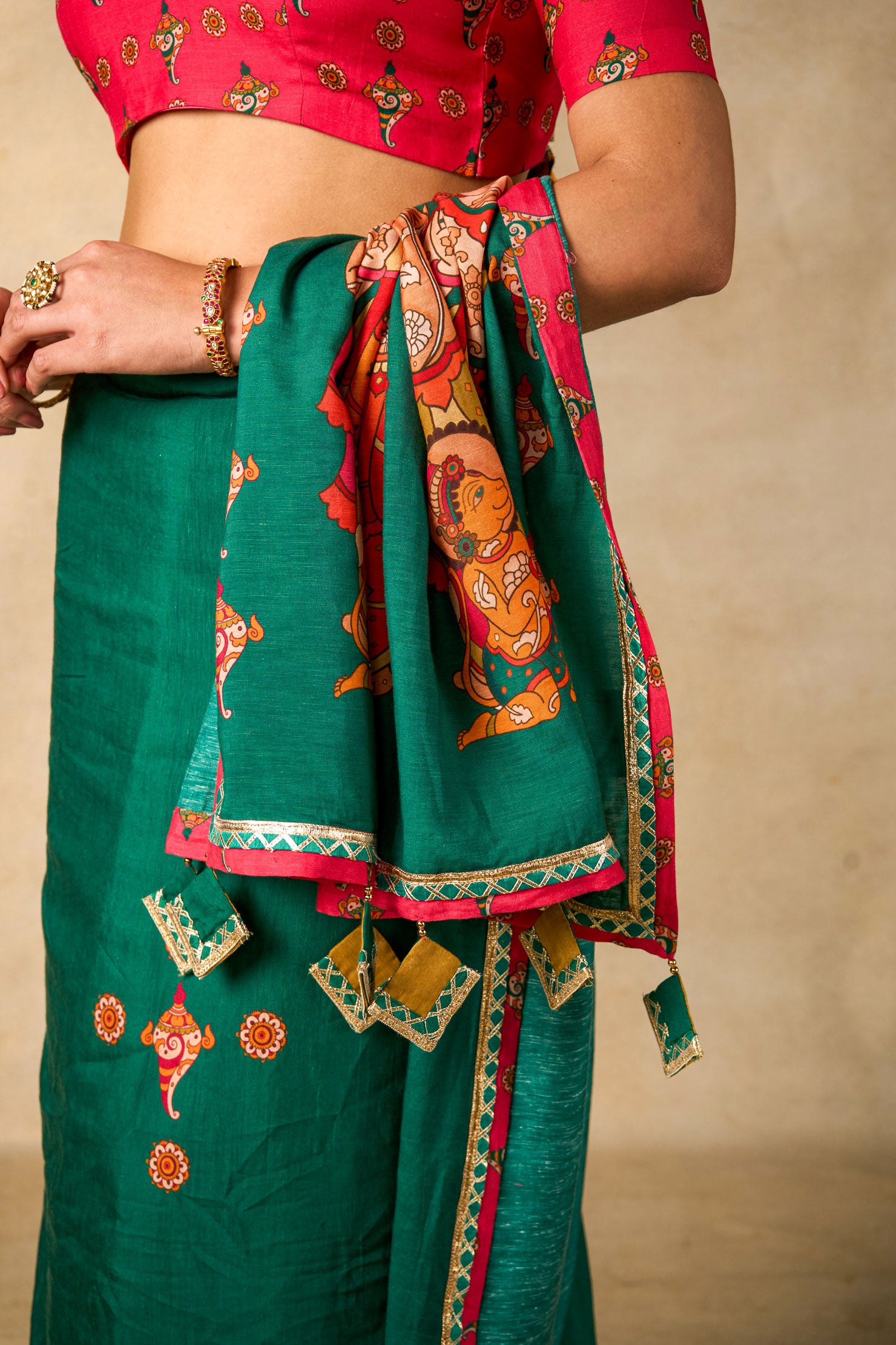 Sita Vanam teal Saree