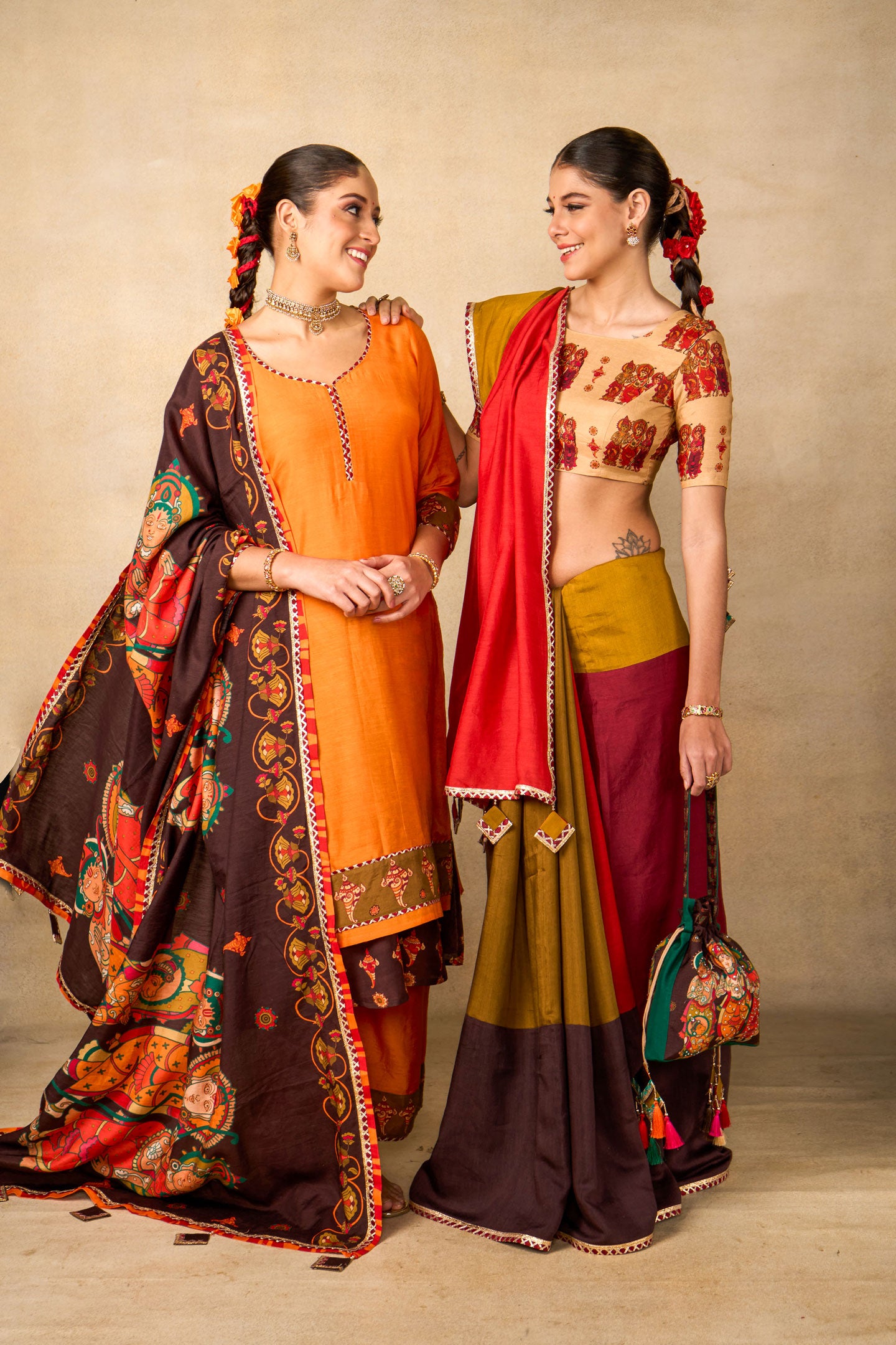 Sita Ram Anant coffee dupatta