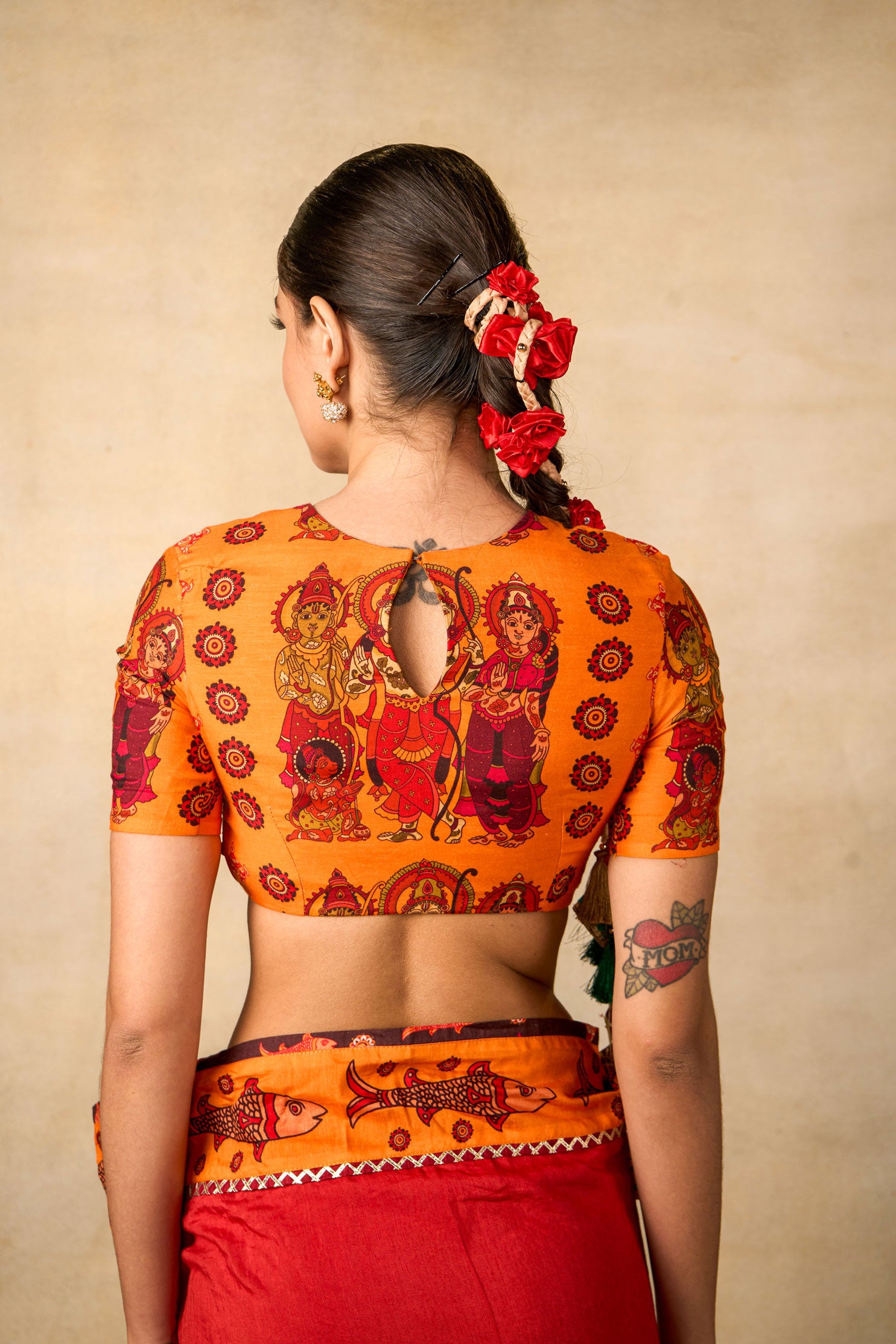 Siya Sutra red saree