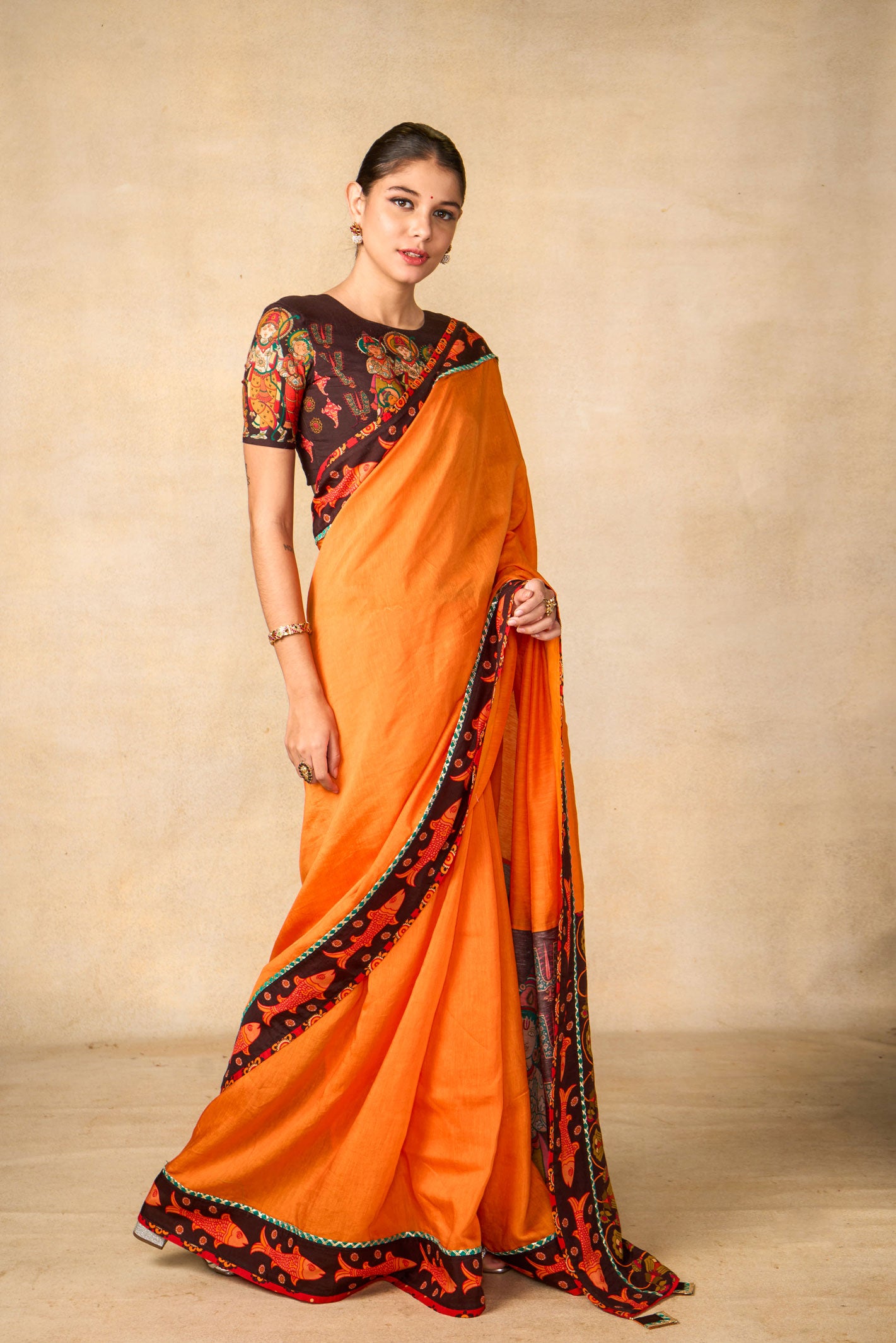Siya Sutra mango saree