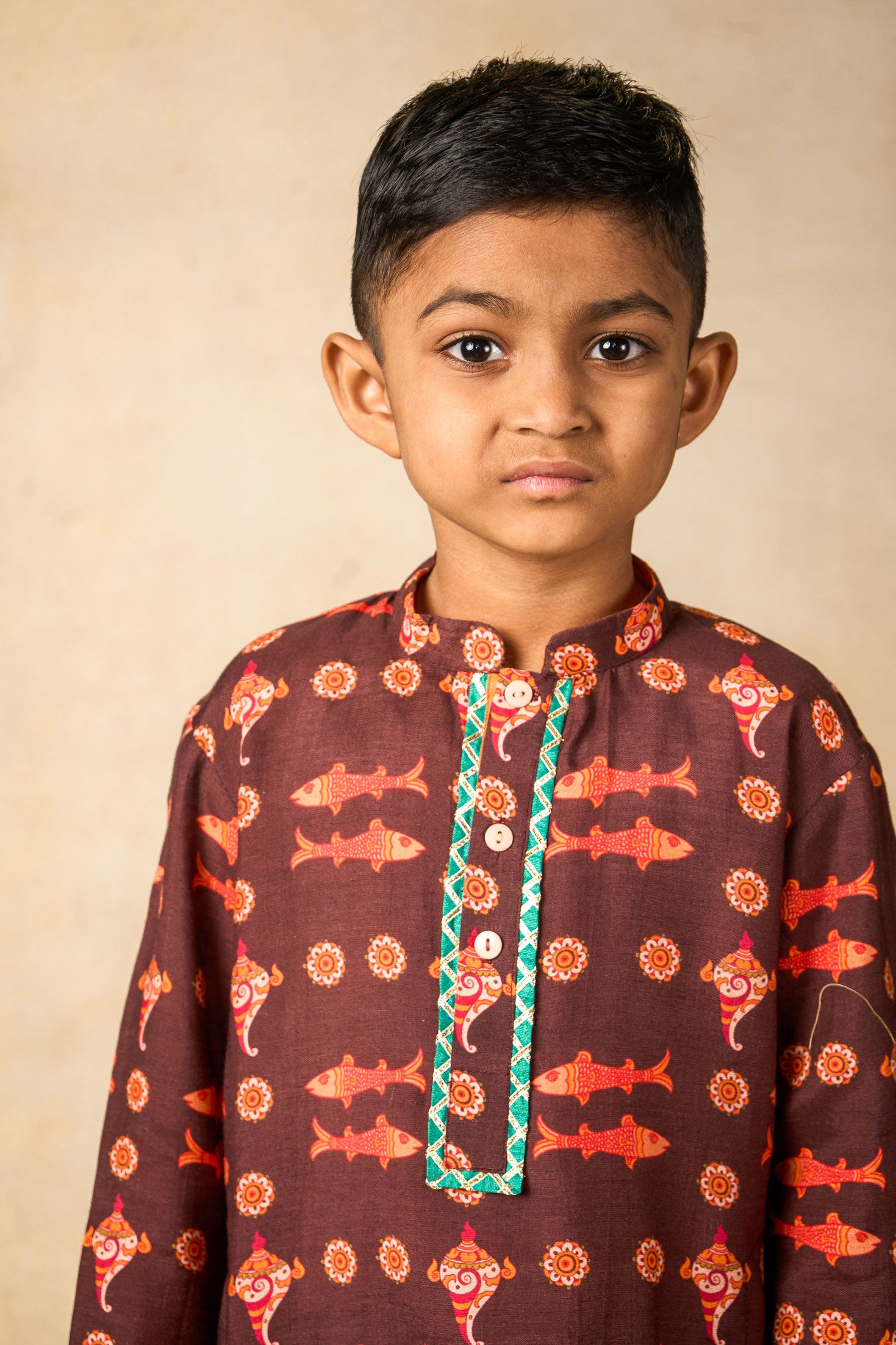 Matsya Mudra coffee kurta + pant