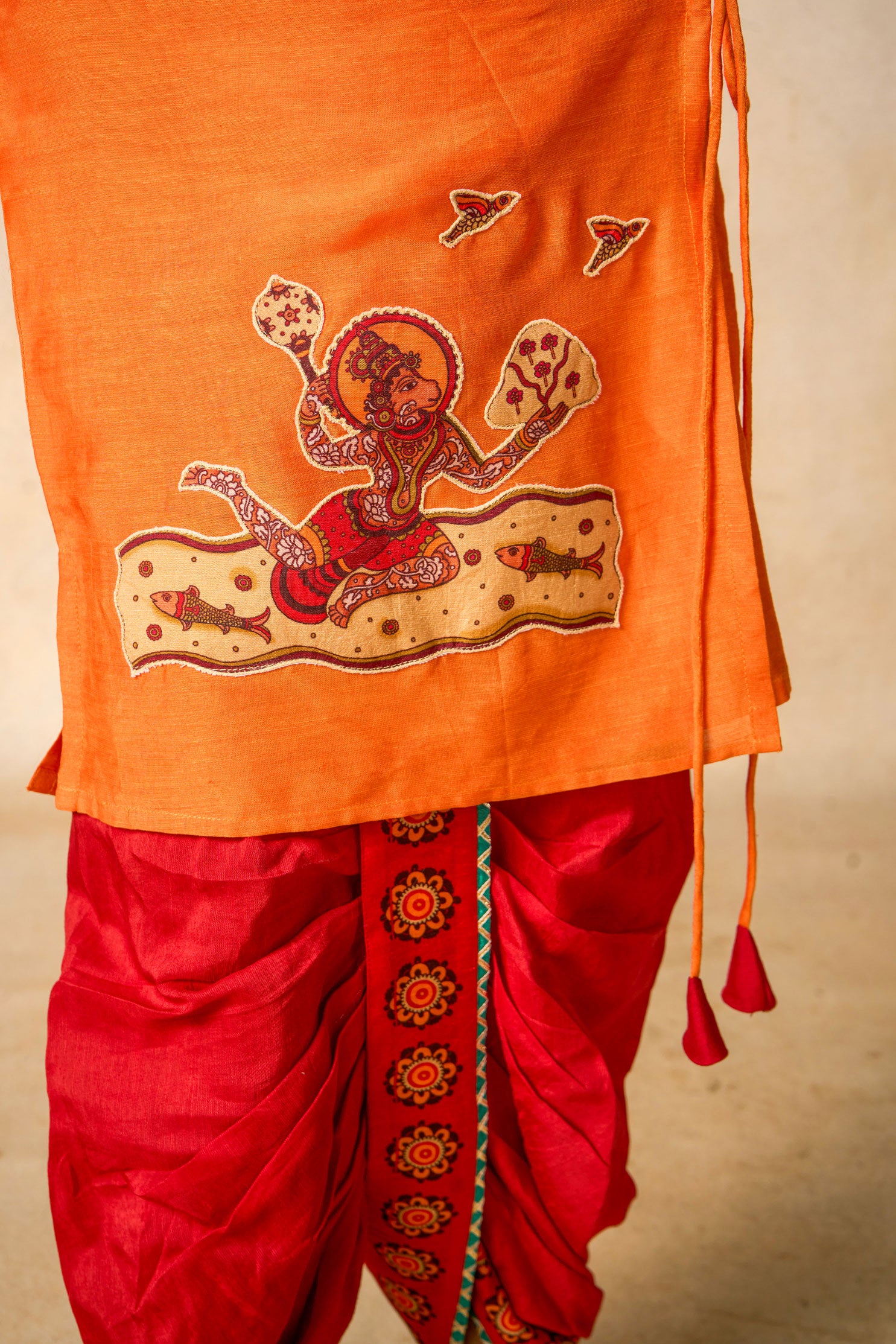 Hanu mango kurta + dhoti set ( set of 2)