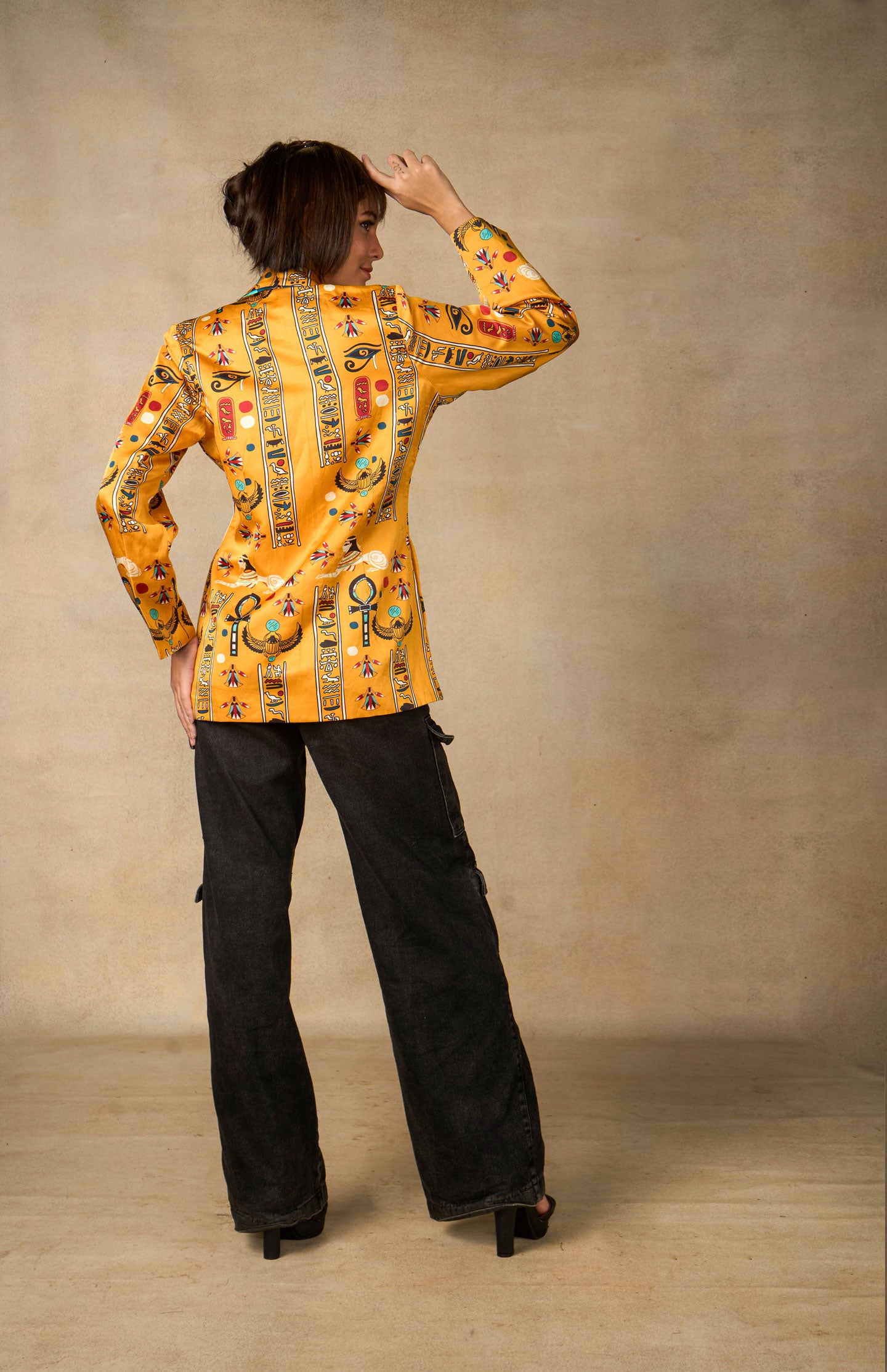 Cairo Cut Blazer- yellow