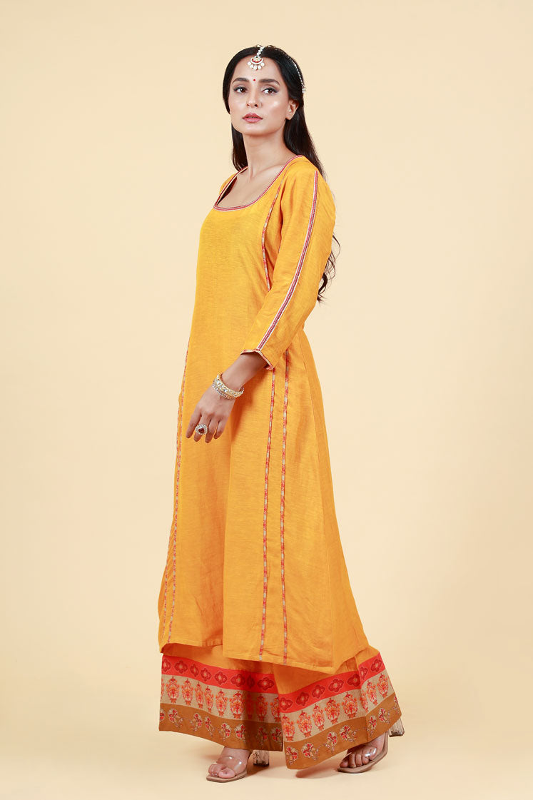 RASALA HALDI KURTA PALAZZO SET ( set of 2 )