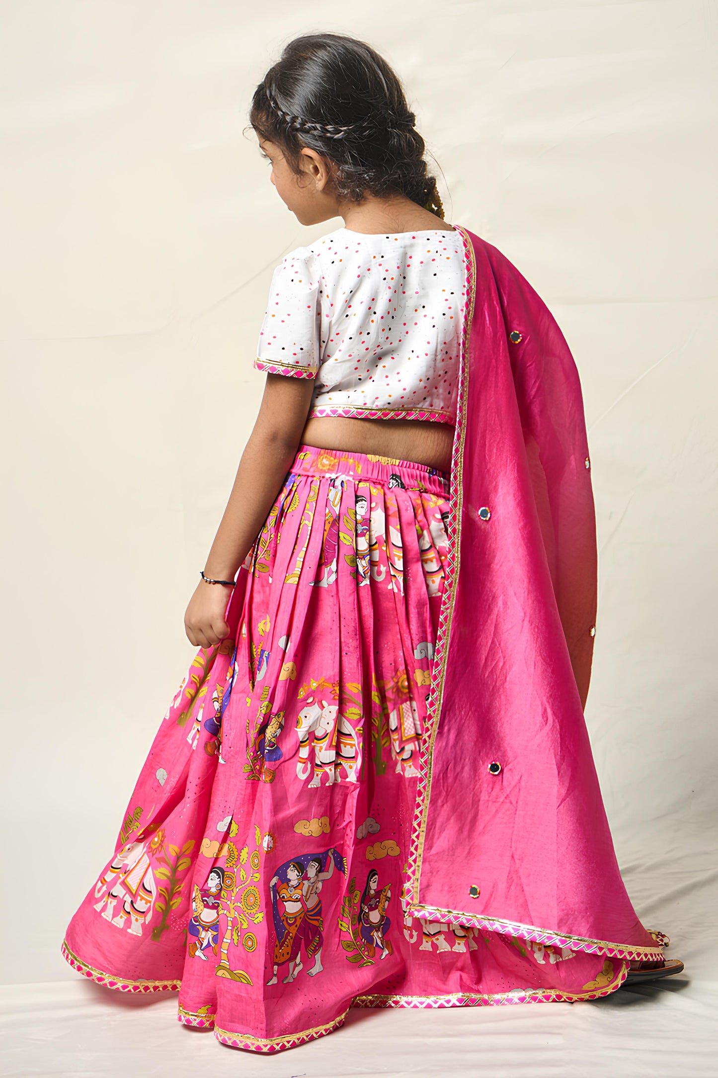 MEGHA NRITYA PINK LEHENGA SET (set of 3)