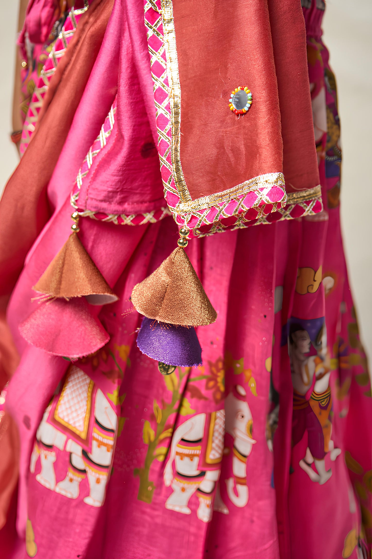 MEGHA NRITYA PINK LEHENGA SET (set of 3)
