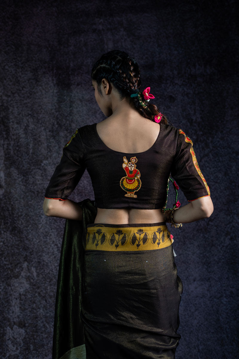 Metallic Maati Shrinathji blouse