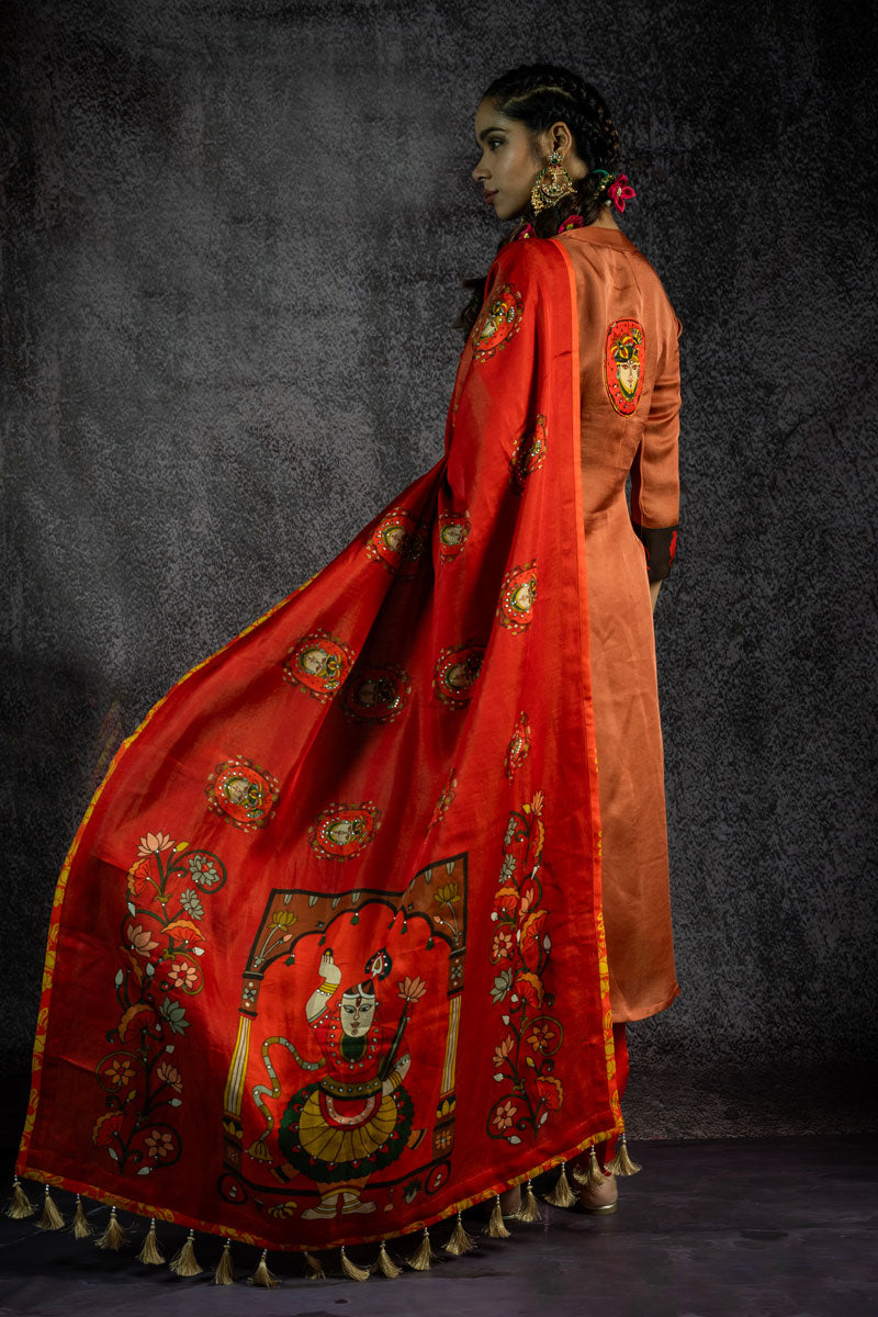 GOVARDHAN METALLIC SUNSET DUPATTA