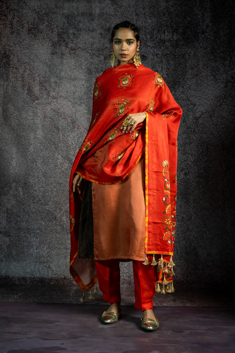 GOVARDHAN METALLIC SUNSET DUPATTA